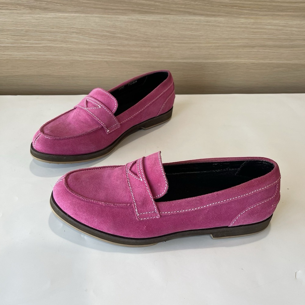 equipt For Play Weekender Women's 9 Fuchsia Suede Loafers Golf Comfort Walking